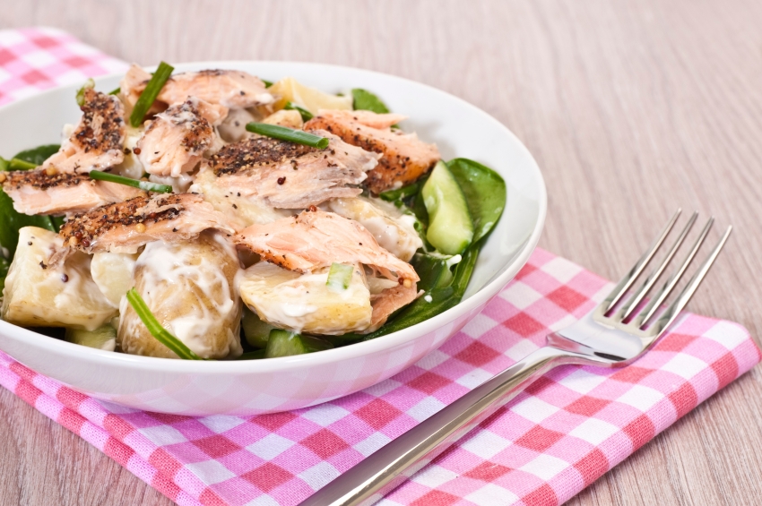 salmon and potatoes