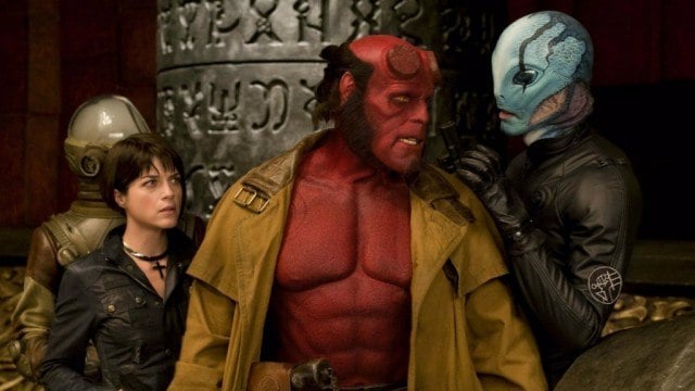Selma Blair, Ron Perlman and Doug Jones in 'Hellboy II: The Golden Army'