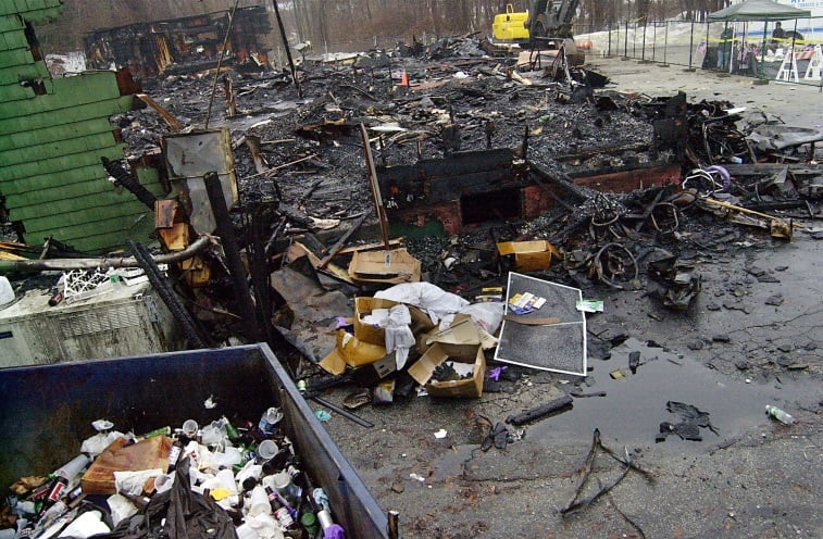 This is the burned rubble of the Station Nightclub.