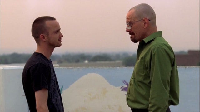 Jesse Pinkman (Aaron Paul) and Walter White (Bryan Cranston) in 'Breaking Bad'