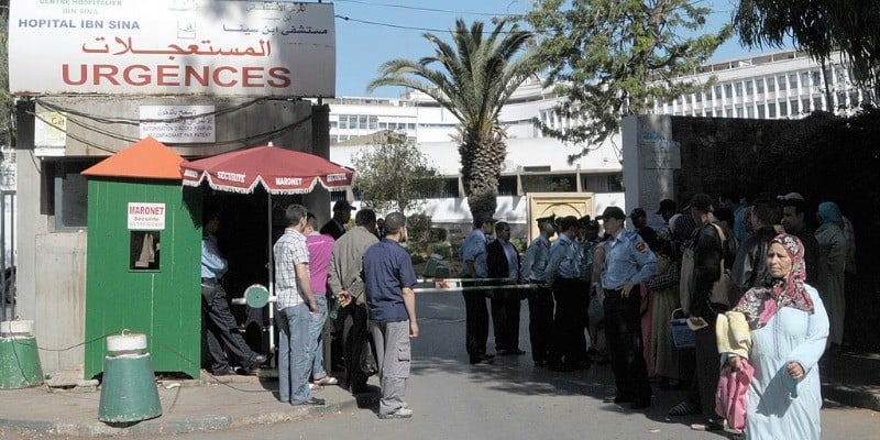 People injured from Mawazine Festival enter a hospital.