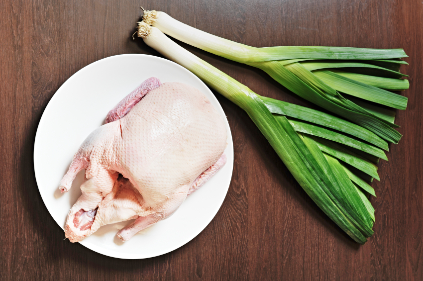chicken and leeks