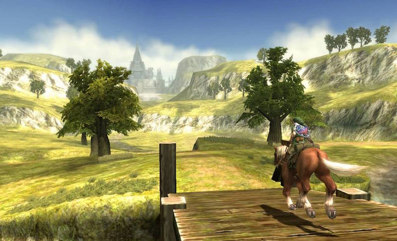 Link rides his horse Epona in this HD remaster for Wii U.