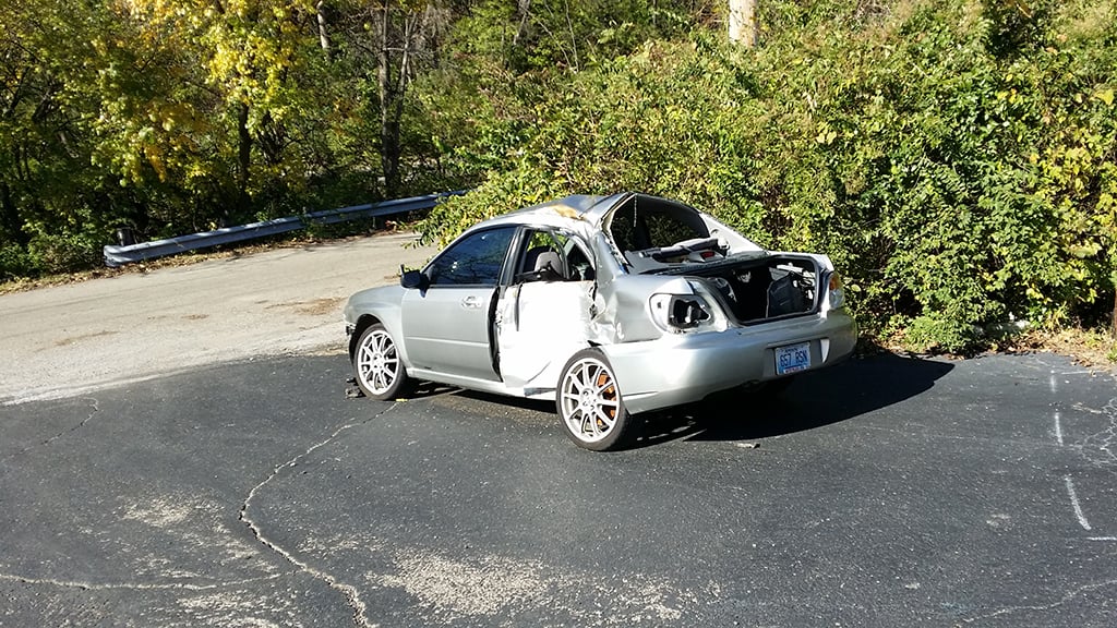 totaled car