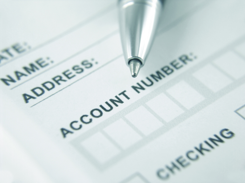 A bank deposit slip