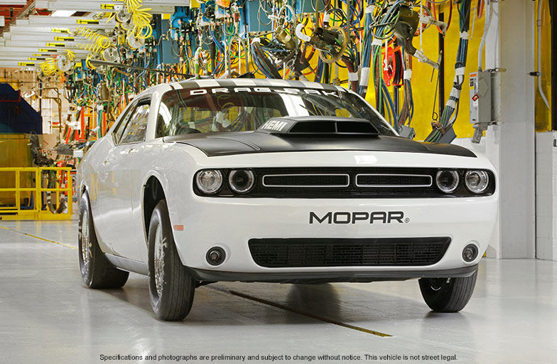 The 2016 Dodge Challenger Drag Pak in white