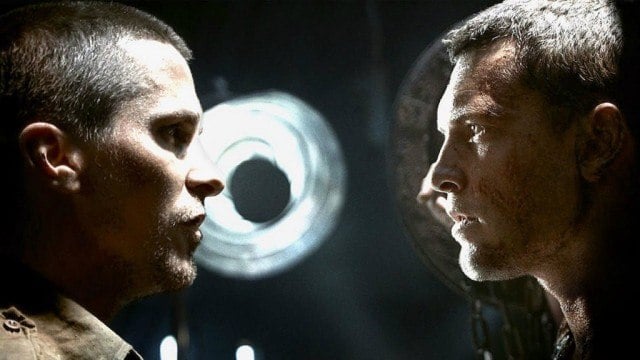 Christian Bale and Sam Worthington in Terminator Salvation