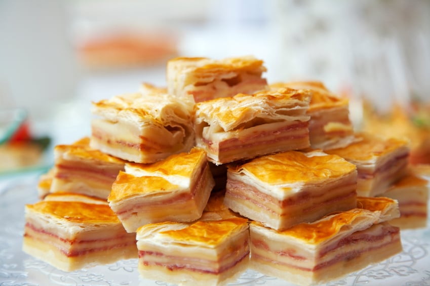 ham and cheese sandwiches, pastry