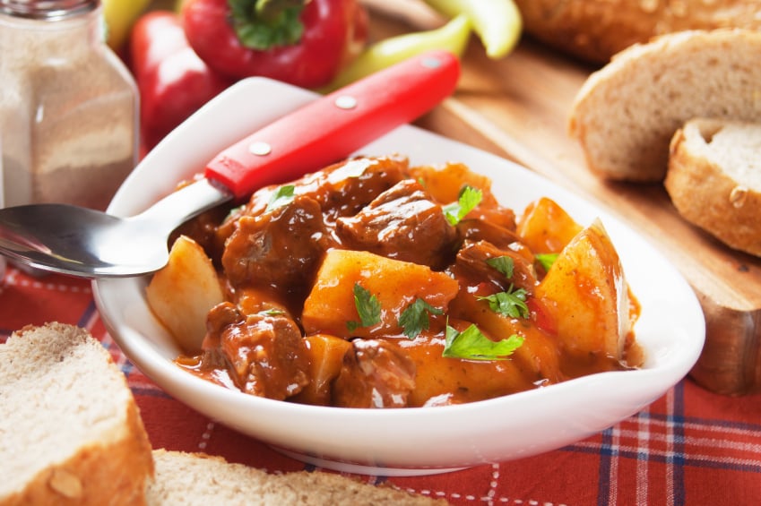 beef stew, goulash  10 of the Best International Foods You Have to Try Goulash hungarian beef stew