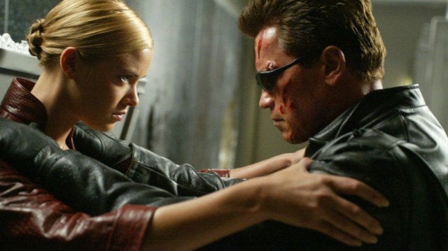 Kristianna Loken and Arnold Schwarzenegger in 'Terminator 3: Rise of the Machines'