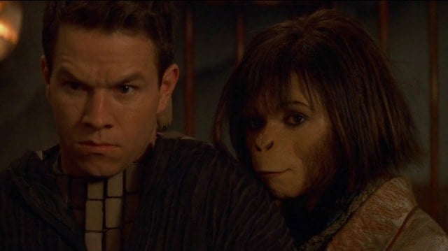 Mark Wahlberg and Helena Bonham Carter in Planet of the Apes