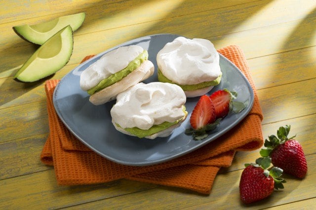 Lime Meringue with Avocado Mascarpone Cream