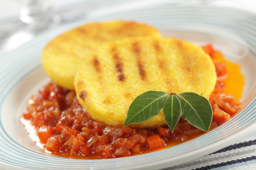 Polenta with tomato sauce