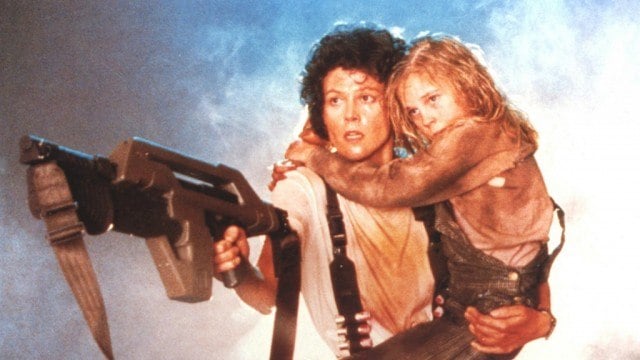 Sigourney Weaver and Carrie Henn in Aliens Sigourney Weaver and Carrie Henn in Aliens