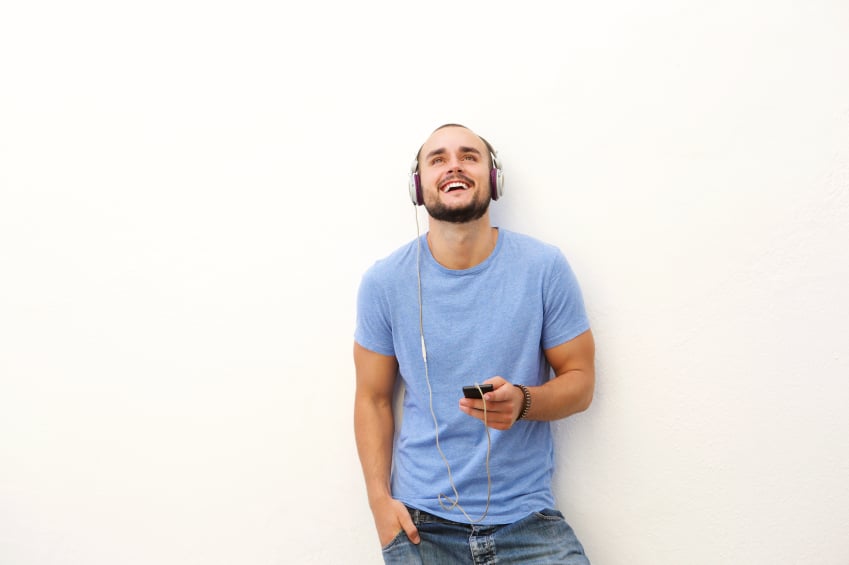 young man with headphones