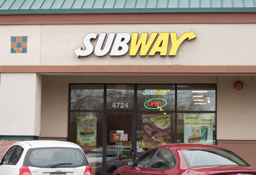 storefront at a Subway restaurant