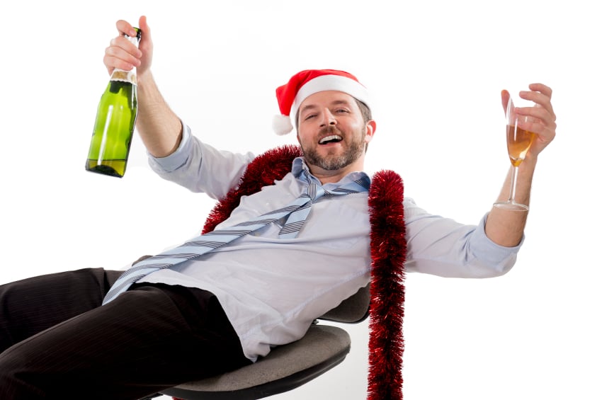 drunk at holiday party