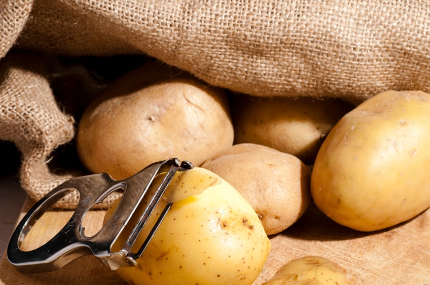 potatoes, vegetable peeler