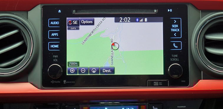 Toyota Tacoma TRD navigation system
