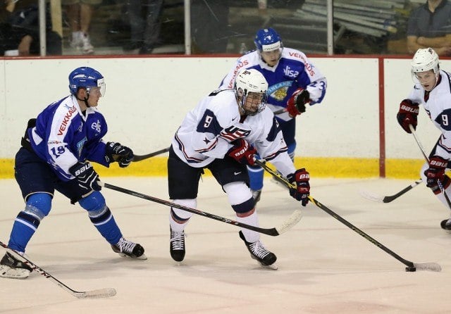 Hockey players during a game. Hockey players during a game.