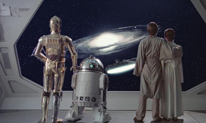 C3PO, R2D2, Luke Sykwalker, and Leia in Star Wars C3PO, R2D2, Luke Sykwalker, and Leia in Star Wars