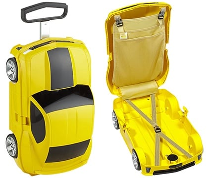 Camaro ZL1 kids yellow carry-on case