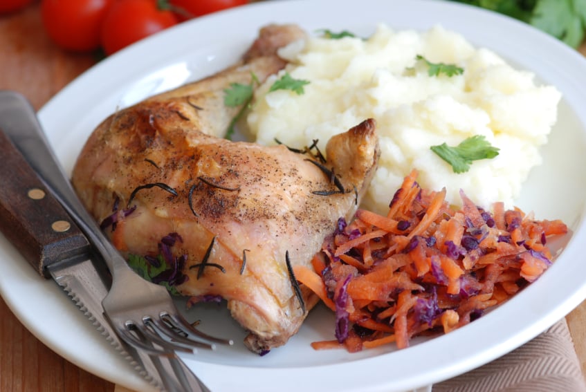 chicken and mashed potatoes