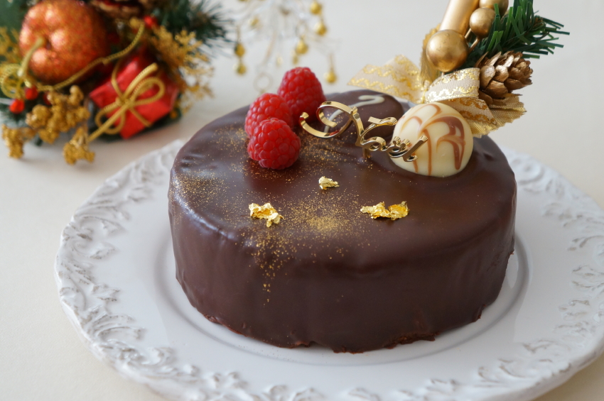 chocolate cake, Christmas