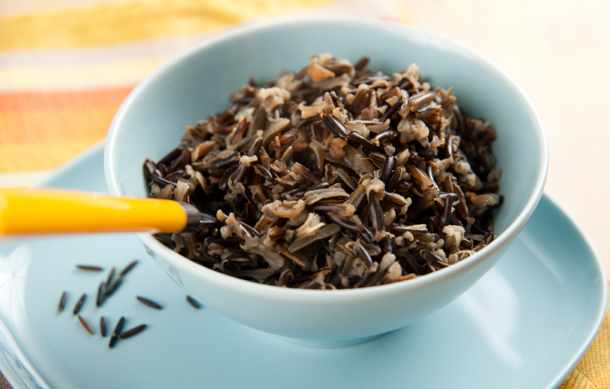 Wild rice in a bowl