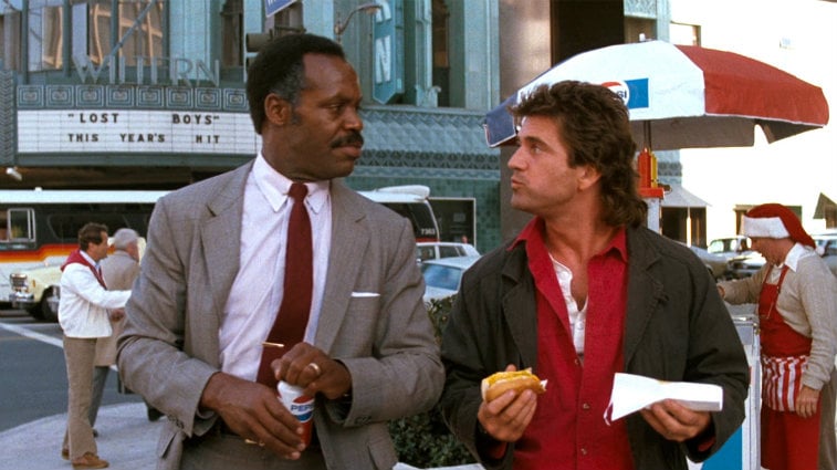 Danny Glover and Mel Gibson in 'Lethal Weapon'