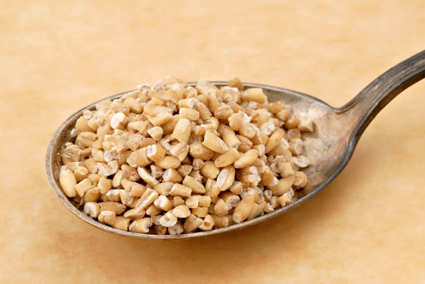 spoon of steel-cut oatmeal