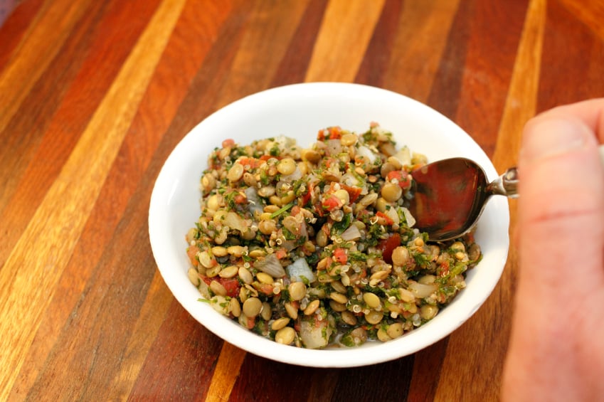 lentil quinoa salad