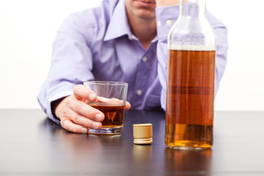 man drinking