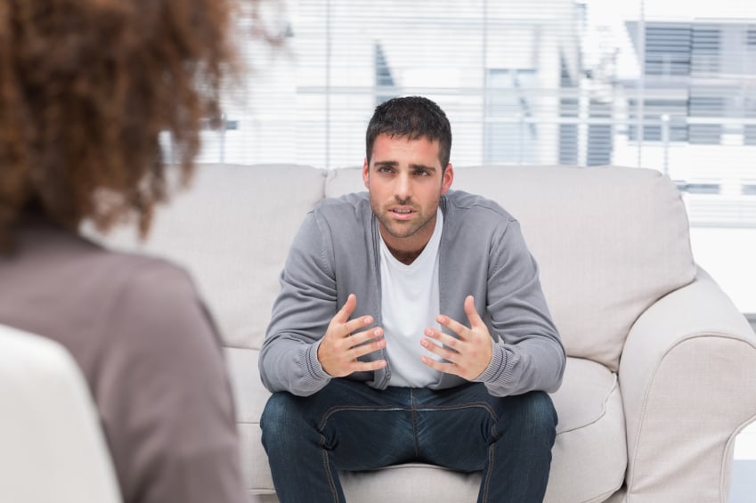 a man talking to someone
