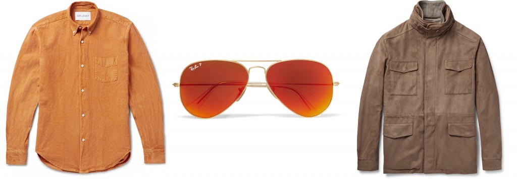 Our Legacy shirt, Ray-Ban aviators, Loro Piana traveler jacket