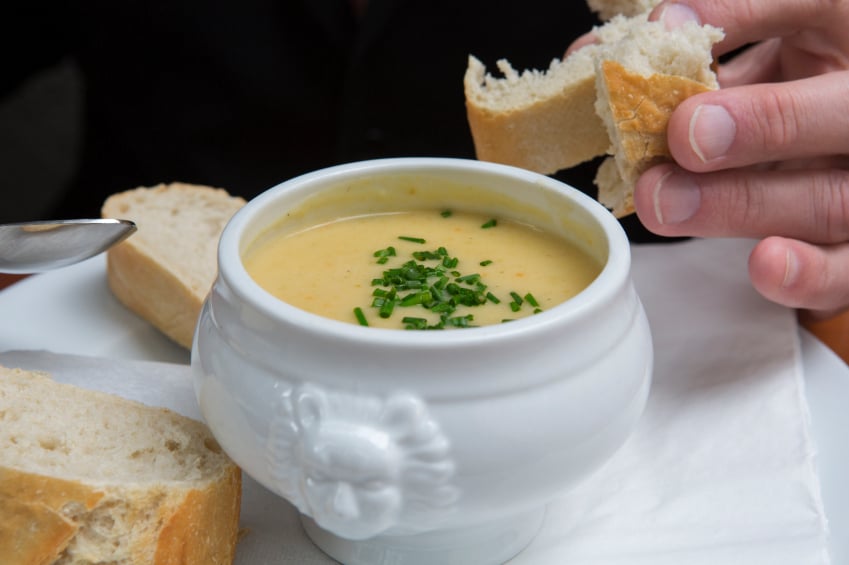 Cheddar cheese soup