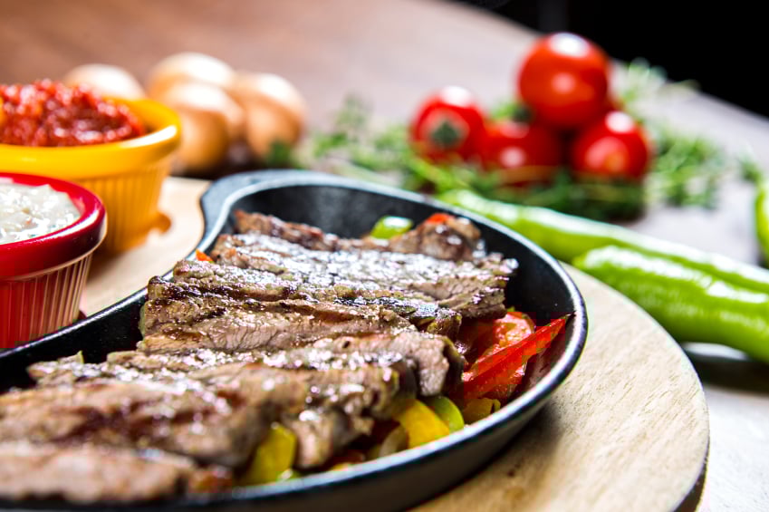 Steak fajitas