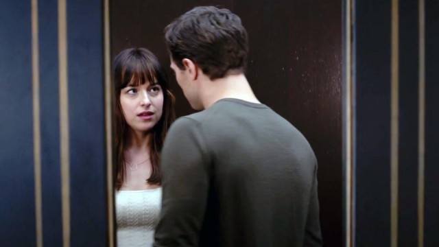 Dakota Johnson and Jamie Dornan in '50 Shades of Grey'