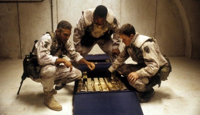 George Clooney, Ice Cube and Mark Wahlberg in 'Three Kings'