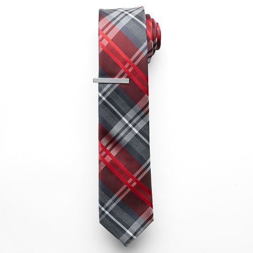 plaid tie