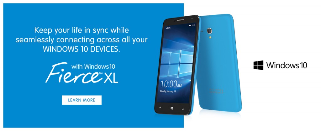 Alcatel FierceXL Windows 10 smartphone