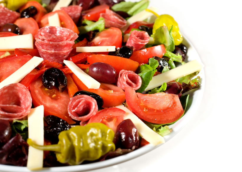 dish of fresh Antipasto salad