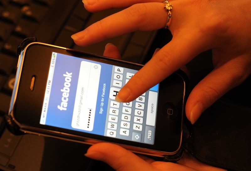 Playing with social media apps on a smartphone