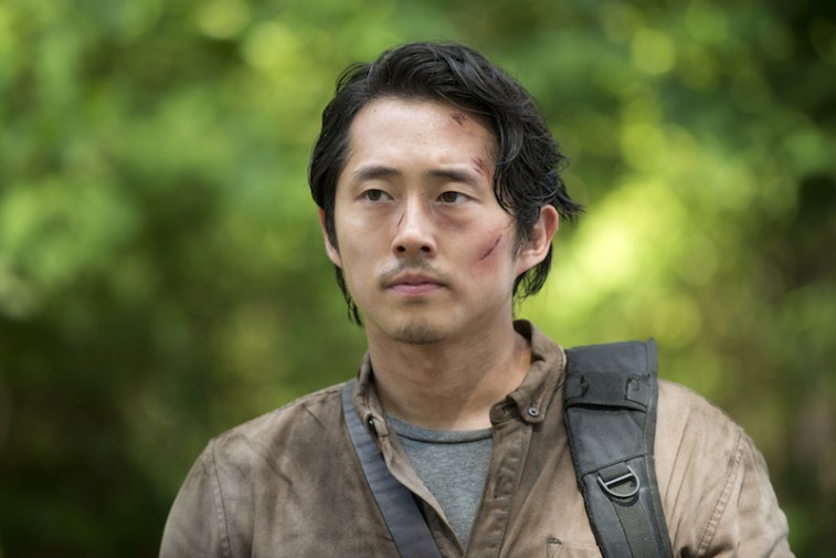 Glenn looks serious on The Walking Dead