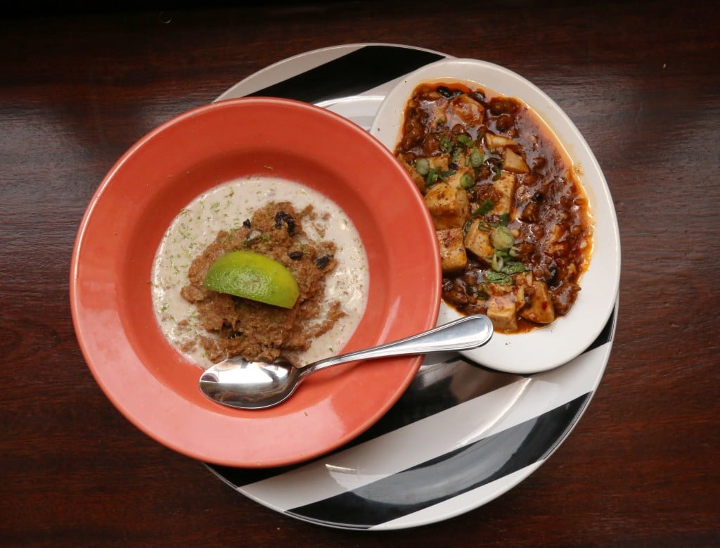 RAISIN BRAN quickly braised in almond milk, agave, lime 2