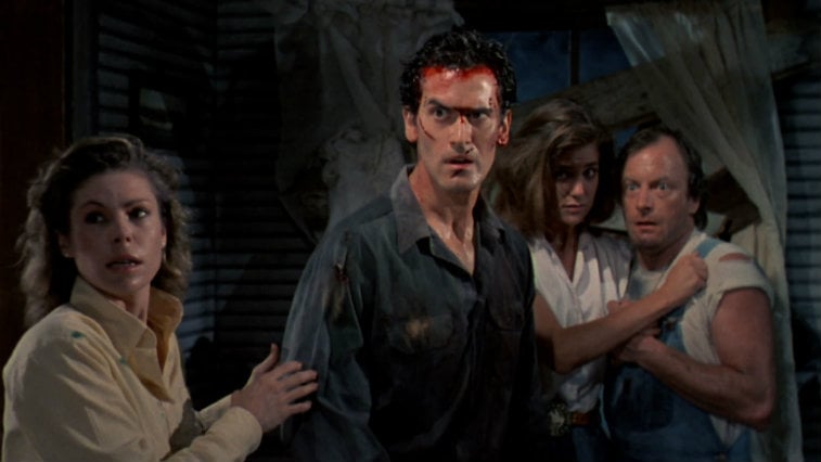The cast of Evil Dead 2