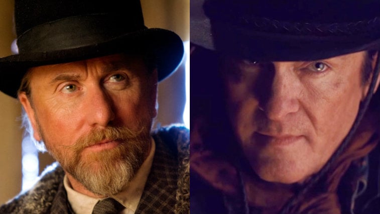 Tim Roth and Michael Madsen in The Hateful Eight