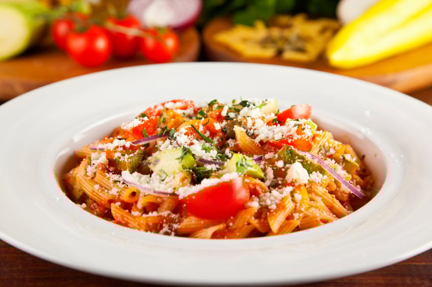 pasta and meat sauce