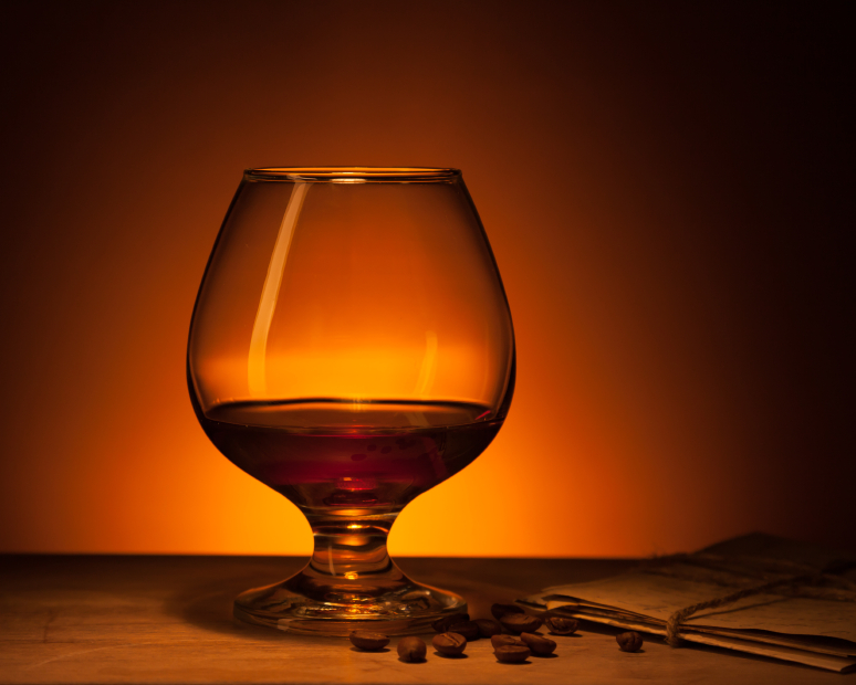 Glass of cognac