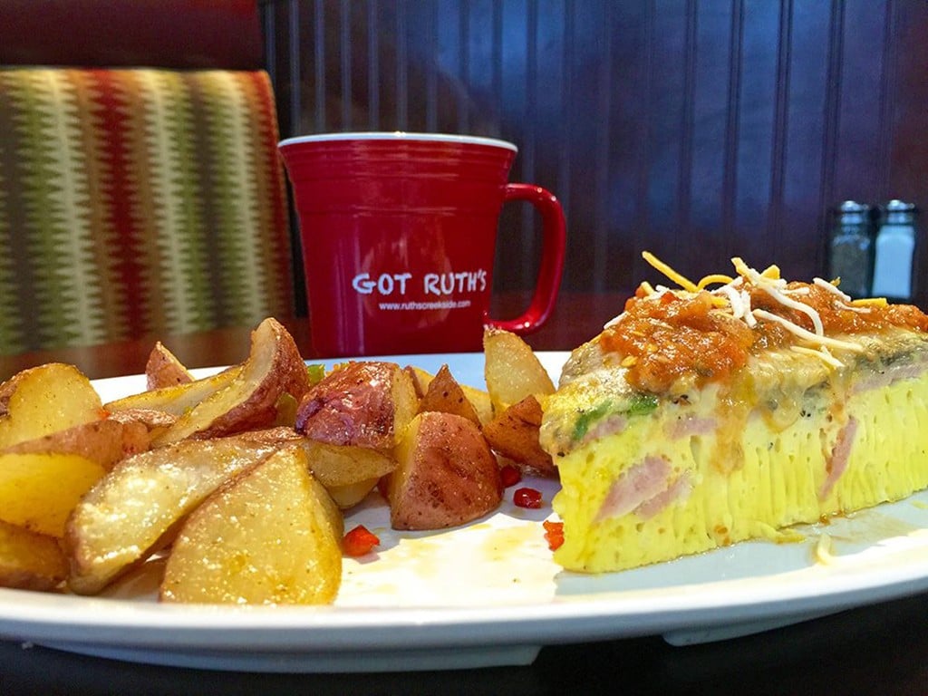 Breakfast potatoes and eggs at Ruth's Diner in Salt Lake city